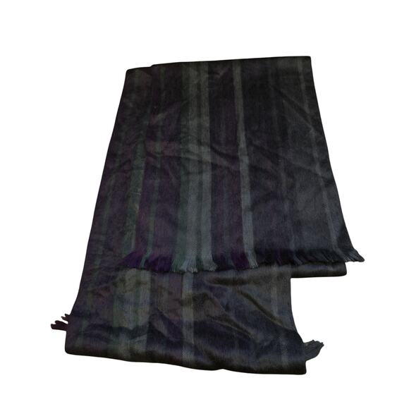 Shupaca purple gray striped alpaca blend scarf - Picture 1 of 3